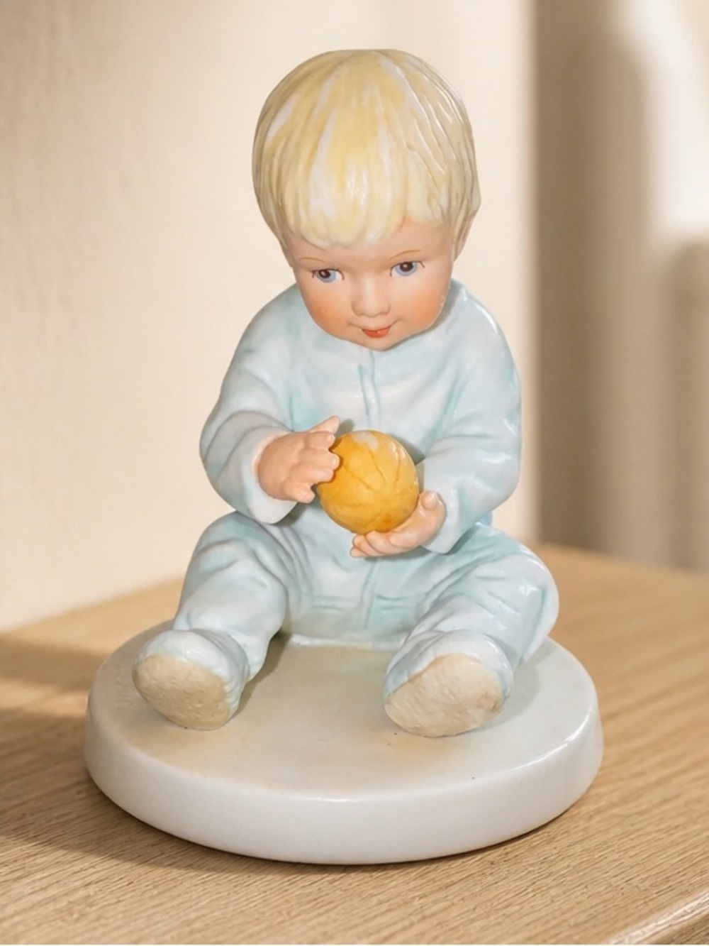 Vtg 1984 Frances Hook “LET’S PLAY CATCH” Boy Figurine *Mint* No Box Signed